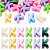 20Pcs UV Plating Opaque Acrylic European Beads OACR-TADJ0001-16K-1