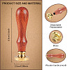 Golden Plated Brass Sealing Wax Stamp Head AJEW-WH0208-916-2