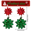 ANATTASOUL 4 Pairs 4 Colors Christmas Star Alloy Dangle Stud Earrings for Women EJEW-AN0002-26-2