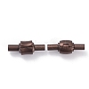 Ion Plating(IP) 304 Stainless Steel European Clasps with Cord Ends STAS-G239-15R-2