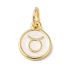 Real 18K Gold Plated Brass Enamel Charms KK-L216-001G-D02-1