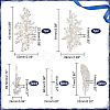 14Pcs 4 Style Wedding Bridal Alloy Rhinestone Hair Bobby Pins DIY-GA0003-90-2