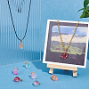 60Pcs 6 Colors Two Tone Transparent Spray Painted Glass Pendants GLAA-PH0001-55-2
