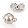 Brass Magnetic Clasps with Loops KK-K176-01S-2
