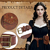 1 Bag PU Leather Medieval Waist Belt Bag with Belt AJEW-CL0003-57-7