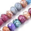 Opaque Baking Paint Glass Beads Strands EGLA-N006-009B-A18-1