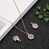 Electroplate Natural Quartz Crystal Charms G-S344-09H-6