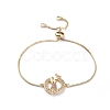 Adjustable Brass Micro Pave Cubic Zirconia Slider Bracelets X-BJEW-JB04982-06-1