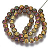 Electroplated Natural Lava Rock Beads Strands G-S352-30C-07-2