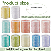 12 Rolls 12 Colors Metallic Sewing Thread OCOR-CY0002-02A-2