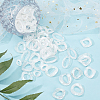 100Pcs 5 Style Transparent Acrylic Linking Rings PACR-PH0001-03-4