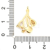 Brass Micro Cubic Zirconia Peg Bail Charms KK-Q794-04B-G-3