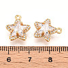 Brass Micro Pave Cubic Zirconia Charms KK-N261-117A-G-3