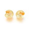 Brass Crimp Beads Covers KK-G016-G-NF-2