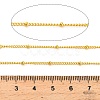 304 Stainless Steel Rondelle Beaded Satellite Chains CHS-G040-03G-3