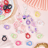 40Pcs UV Plating Acrylic Beads OACR-SP0001-84-4