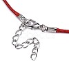 Waxed Cotton Cord Necklace Making MAK-S034-003-4