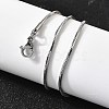 1.5MM 304 Stainless Steel Snake Chain Necklaces for Women Men STAS-V011-04C-P-3