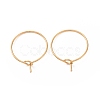 Ion Plating(IP) 316L Surgical Stainless Steel Hoop Earring Findings STAS-D164-03G-1