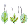 12Pcs Leaf Resin Shower Curtain Hook AJEW-SP0006-01A-1