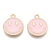Light Gold Tone Alloy Enamel Pendants ENAM-N056-197B-2