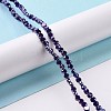 Electroplate Glass Beads Strands GLAA-E036-04-M-3