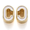 Rack Plating Alloy Enamel Beads X-ENAM-S122-033C-NR-2