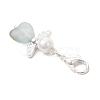 7Pcs Heart Angel Acrylic & Glass Pearl Pendant Decorations HJEW-JM03729-02-5