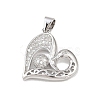Brass Micro Pave Cubic Zirconia Pendants KK-P339-18P-2