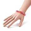 4Pcs 4 Color Acrylic Curved Tube Stretch Bracelets Set for Women BJEW-JB09305-01-3