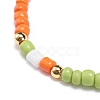 4Pcs 4 Color Glass Beaded Stretch Bracelets Set for Women BJEW-JB08805-3