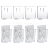 8Pcs Transparent PS Plastic Wall Mounted Display Stands ODIS-GO0001-05-1