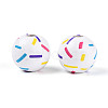 Spray Painted Schima Wood Beads WOOD-T032-37B-3