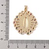 Brass Cubic Zirconia Pendants KK-Z050-09G-02-3