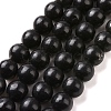 Natural Shungite Beads Strands G-D481-15B-1