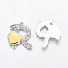 Zinc Alloy Rhinestone Pendants BSEA020-2-2