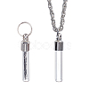 2Pcs Brass and Glass Wishing Bottle Pendants HJEW-DR00220-1