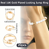 20Pcs Brass Locking Jump Rings KK-BBC0023-10C-2