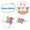 30Pcs 5 Colors Opaque Colorful Windmill Resin Cabochons RESI-CJ0002-52-2
