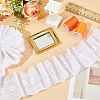 Cotton Flower Pattern Embroidery Lace Ribbon OCOR-WH0078-166-5