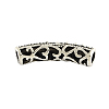 Tibetan Style Hollow Alloy Curved Tube Beads X-TIBEB-Q058-16AS-FF-1