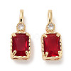 Brass Micro Pave Cubic Zirconia Pendants KK-C051-54G-04-1