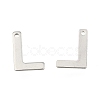 Tarnish Resistant 304 Stainless Steel Letter Charms LS-STAS-O072-L-1