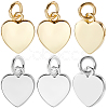 20pcs 2 Styles Rack Plating Brass Charms FIND-BBC0015-86-1