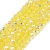 AB Color Plated Transparent Glass Rondelle Beads Strands EGLA-T029-2mm-10J-1