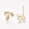 Brass Stud Earring Findings X-KK-T038-581G-NF-1