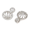 Brass Micro Pave Clear Cubic Zirconia Peg Bails Pin Pendants KK-CBA6A75-42P-2