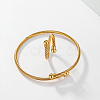 201 Stainless Steel Cuff Bangle & Open Ring KL5618-3