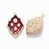 Brass Enamel Pendants KK-T049-055G-02-NF-2