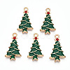 Rack Plating Alloy Enamel Pendants ENAM-N055-124-3
